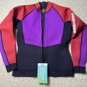 Sea-Doo Ladies Violet Pink Montego Neoprene Wetsuit Jacket XS NWT